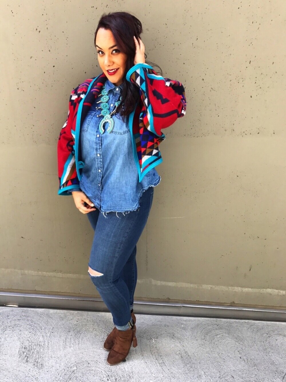 「sanfrancisco #SF #bayarea #california #norcal」｜「xhilarationのアイテム（シャツ/ブラウス、ブルー系）」を使った、Chief of Styleさん（レディース・173cm）の春コーディネートの1枚目の写真