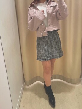 「TITTY&CO.（ティティーアンドコー）のアイテム（ブルゾン）」を使った、renaさん（レディース・158cm）の冬コーディネート