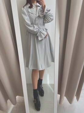 「TITTY&CO.（ティティーアンドコー）のアイテム（トレンチコート）」を使った、renaさん（レディース・158cm）の冬コーディネート