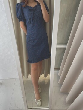 「ミニワンピ」｜renaさん（レディース・158cm）の春コーディネート