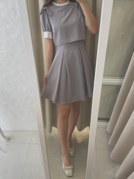 「ミニワンピ」｜renaさん（レディース・158cm）の春コーディネート