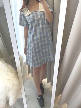 「ミニワンピ」｜renaさん（レディース・158cm）の春コーディネート