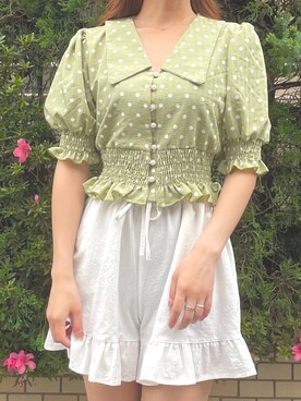 「Crea titty&Co. PETIT（クレアティティーアンドコープチ）のアイテム（パンツ）」を使った、renaさん（レディース・158cm）の春コーディネート