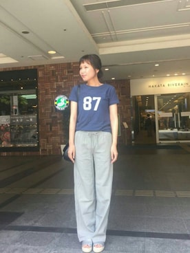 「JET（ジェット）のアイテム（トップス）」を使った、しぶこさん（レディース・173cm）の夏コーディネート