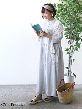「chou chou de maman（シュシュドママン）のアイテム」を使った、Ruban de Tiaraさん（レディース・151cm）の春コーディネート
