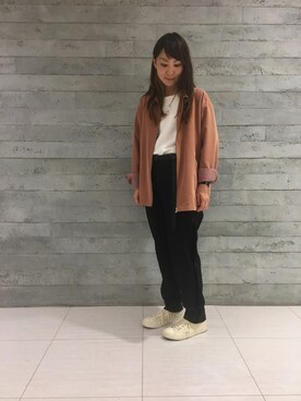「tk.TAKEO KIKUCHI（ティーケータケオキクチ）のアイテム（ジャケット/アウター）」を使った、tk.TAKEO KIKUCHI 立川ルミネさん（レディース・155cm）の秋コーディネート