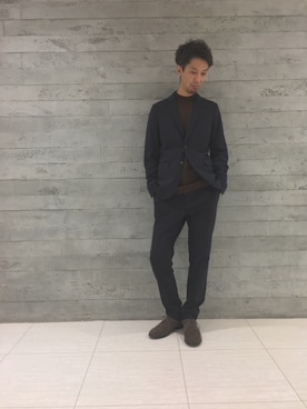 「tk.TAKEO KIKUCHI（ティーケータケオキクチ）のアイテム（その他シューズ）」を使った、tk.TAKEO KIKUCHI 立川ルミネさん（メンズ・172cm）の秋コーディネート