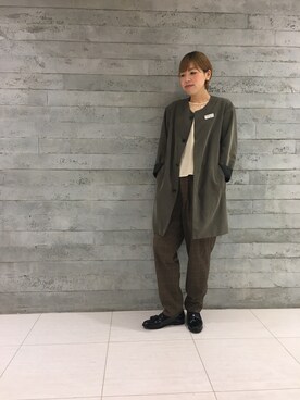 「tk.TAKEO KIKUCHI（ティーケータケオキクチ）のアイテム（その他アウター）」を使った、tk.TAKEO KIKUCHI 立川ルミネさん（レディース・160cm）の秋コーディネート