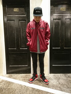「エアジョーダン」｜「アイテム（ブルゾン）」を使った、tk.TAKEO KIKUCHI 立川ルミネさん（メンズ・175cm）の秋コーディネート