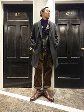 「tk.TAKEO KIKUCHI（ティーケータケオキクチ）のアイテム（その他アウター）」を使った、tk.TAKEO KIKUCHI 立川ルミネさん（メンズ・182cm）の秋コーディネート