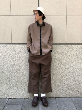 「tk.TAKEO KIKUCHI（ティーケータケオキクチ）のアイテム（帽子）」を使った、tk.TAKEO KIKUCHI 立川ルミネさん（メンズ・182cm）の冬コーディネート
