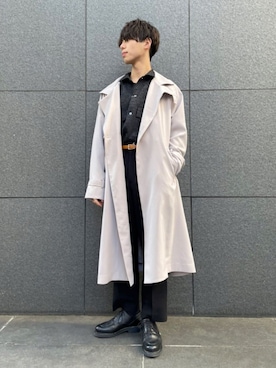 「tk.TAKEO KIKUCHI（ティーケータケオキクチ）のアイテム（トレンチコート）」を使った、tk.TAKEO KIKUCHI 立川ルミネさん（メンズ・172cm）の冬コーディネート