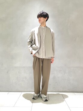 「tk.TAKEO KIKUCHI（ティーケータケオキクチ）のアイテム（ノーカラージャケット）」を使った、tk.TAKEO KIKUCHI 立川ルミネさん（メンズ・178cm）の春コーディネート