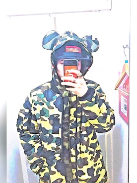 「A BATHING APE（アベイシングエイプ）のアイテム（MA-1）」を使った、ryotaさん（メンズ・167cm）の春コーディネート