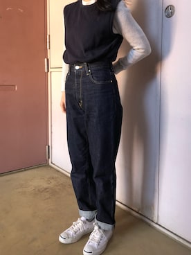 「MHL.（エムエイチエル）のアイテム（その他アウター）」を使った、ayabanさん（レディース・150cm）の春コーディネート