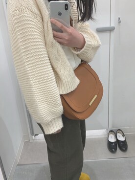 「MERLOT（メルロー）のアイテム（チノパンツ）」を使った、ためこさん（レディース・153cm）の冬コーディネート