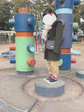 「CONVERSE（コンバース）のconverse コンバース ALL STAR V-3 OX オールスター V-3 オックス 32168741 BLACK（スニーカー）」を使った、ためこさん（レディース・153cm）の冬コーディネート
