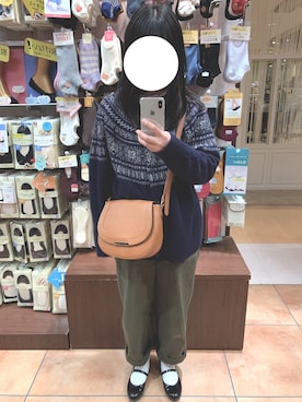 「MERLOT（メルロー）のアイテム（チノパンツ）」を使った、ためこさん（レディース・153cm）の冬コーディネート