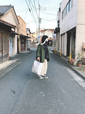 「MERLOT（メルロー）のアイテム（チノパンツ）」を使った、ためこさん（レディース・153cm）の冬コーディネート