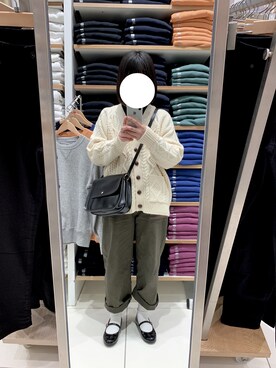 「MERLOT（メルロー）のアイテム（チノパンツ）」を使った、ためこさん（レディース・153cm）の冬コーディネート