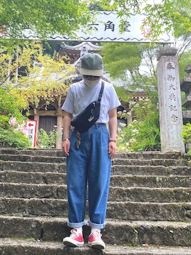 「bach（バッハ）のアイテム」を使った、ためこさん（レディース・153cm）の夏コーディネート