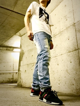 「FR2」｜「アイテム（その他）」を使った、DJ SAMさん（メンズ・172cm）の夏コーディネート