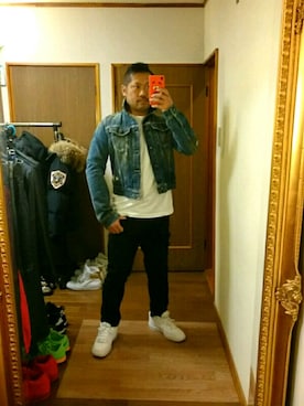 「DSQUARED2（ディースクエアード）のアイテム（デニムジャケット）」を使った、MAMORUさん（メンズ・168cm）の冬コーディネート