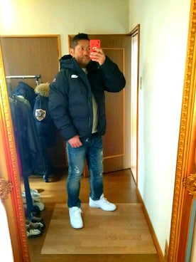 「northface（ノースフェイス）のアイテム（ダウンジャケット/コート）」を使った、MAMORUさん（メンズ・168cm）の冬コーディネート