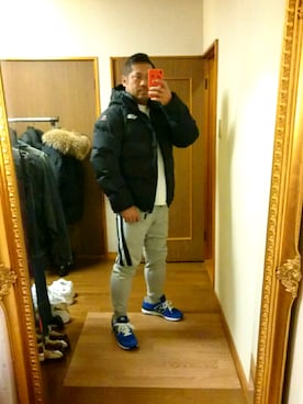 「northface（ノースフェイス）のアイテム（ダウンジャケット/コート）」を使った、MAMORUさん（メンズ・168cm）の冬コーディネート