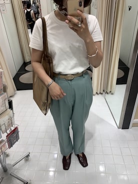 「ブラウン×ブルー」｜eriさん（レディース・164cm）の春コーディネート