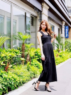 「LIPSERVICE（リップサービス）のアイテム（オールインワン・サロペット）」を使った、SAKIさん（レディース・167cm）の夏コーディネート