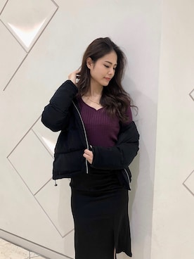 「LIPSERVICE（リップサービス）のアイテム（ダウンジャケット/コート）」を使った、SAKIさん（レディース・167cm）の秋コーディネート