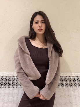 「LIPSERVICE（リップサービス）のアイテム（その他アウター）」を使った、SAKIさん（レディース・167cm）の秋コーディネート