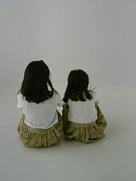 「BIG FIELD（ビッグフィールド）のアイテム（スカート）」を使った、mipoさん（キッズ・100cm）の冬コーディネート