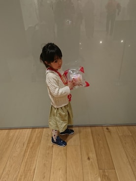 「BIG FIELD（ビッグフィールド）のアイテム（スカート）」を使った、mipoさん（キッズ・100cm）の冬コーディネート