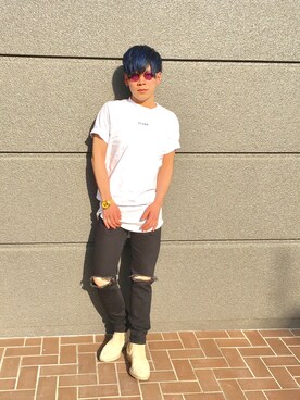 「COMMON PROJECTS（コモンプロジェクト）のアイテム（ブーツ）」を使った、SHOOHSさん（メンズ・166cm）の春コーディネート