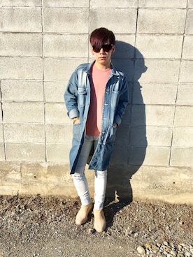 「COMMON PROJECTS（コモンプロジェクト）のアイテム（ブーツ）」を使った、SHOOHSさん（メンズ・166cm）の春コーディネート
