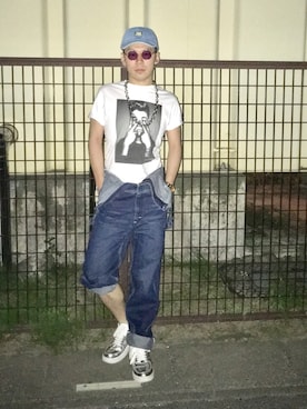 「HYPE MEANS NOTHING（ハイプミ－ンズノーシング）のアイテム」を使った、SHOOHSさん（メンズ・166cm）の夏コーディネート