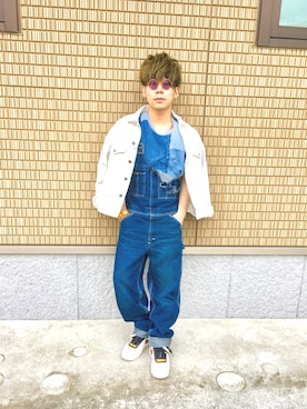 「CLANE（クラネ）のアイテム（デニムジャケット）」を使った、SHOOHSさん（メンズ・166cm）の春コーディネート