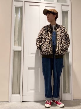 「PAR ICI」｜「アイテム（オールインワン・サロペット）」を使った、O-ishiさん（レディース・158cm）の秋コーディネート