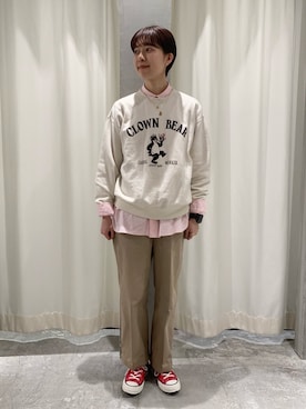 「My Fav. CHILD WOMAN（マイファブチャイルドウーマン）のアイテム」を使った、O-ishiさん（レディース・158cm）の冬コーディネート