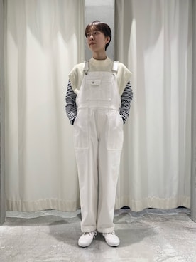 「PAR ICI」｜「アイテム（オールインワン・サロペット）」を使った、O-ishiさん（レディース・158cm）の春コーディネート