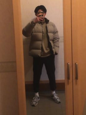 NIKE ナイキ ダウンジャケット ベージュ ブラウン 刺繍 フード