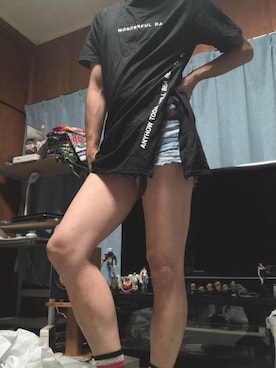 「Rodeo Crowns（ロデオクラウンズ）のアイテム（パンツ）」を使った、たかみつさん（メンズ・170cm）の夏コーディネート