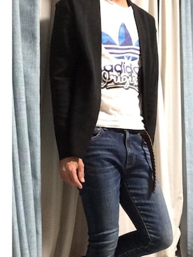 「Rodeo Crowns（ロデオクラウンズ）のアイテム（パンツ）」を使った、たかみつさん（メンズ・170cm）の夏コーディネート