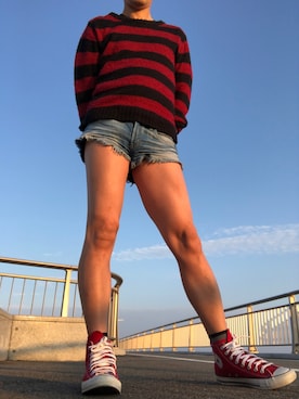 「Rodeo Crowns（ロデオクラウンズ）のアイテム（パンツ）」を使った、たかみつさん（メンズ・170cm）の秋コーディネート