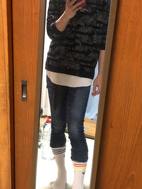 「Rodeo Crowns（ロデオクラウンズ）のアイテム（パンツ）」を使った、たかみつさん（メンズ・170cm）の秋コーディネート