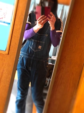 「Rodeo Crowns（ロデオクラウンズ）のアイテム（オールインワン・サロペット）」を使った、たかみつさん（メンズ・170cm）の冬コーディネート