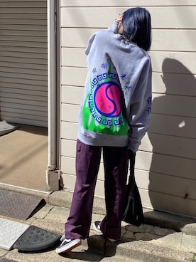 「shei shei co LTD（シェイシェイシーオーエルティディ）のアイテム（スウェット）」を使った、もふさんさん（レディース・164cm）の秋コーディネート