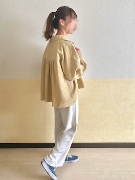 「Crisp（クリスプ）のアイテム（ミリタリージャケット）」を使った、玲奈さん（レディース・159cm）の春コーディネート